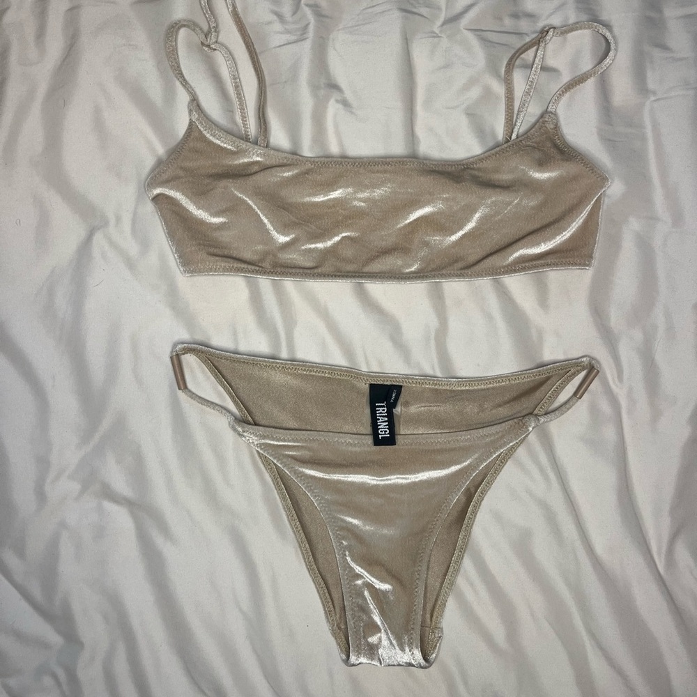 NWOT triangl velvet bikini set